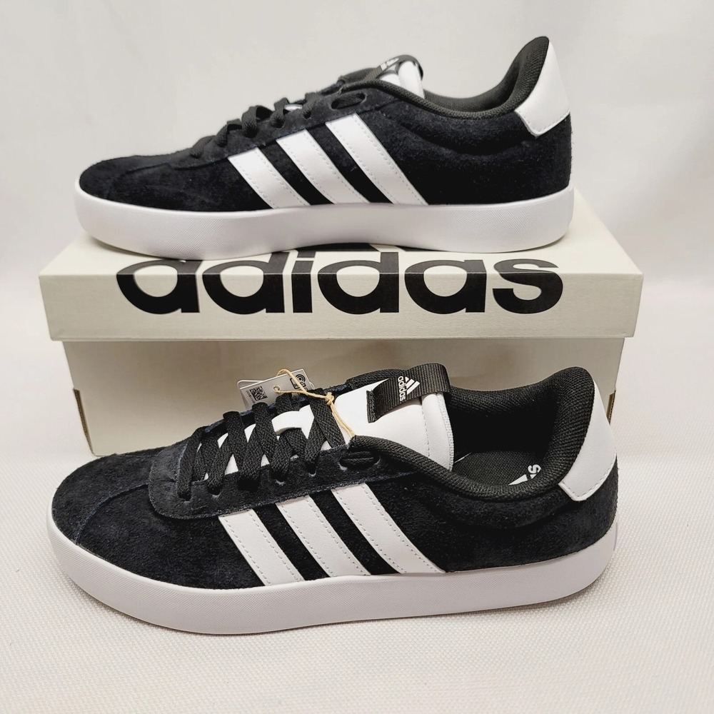 Adidas VL Court 3.0 Mens Size 10.5 Shoes Casual Skate Low Top Black White ID6278
